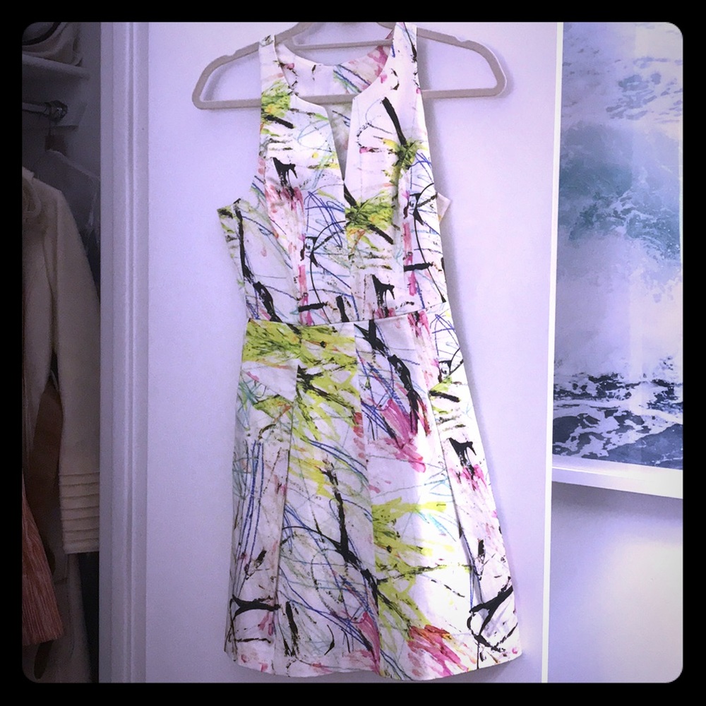 Milly scribble print racer back dress